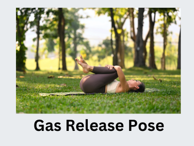 Gas release pose to alleviate sciatica pain and improve digestion.