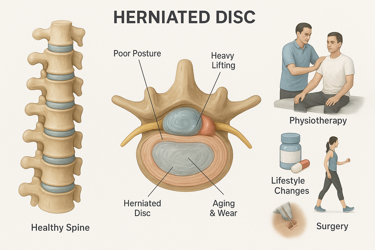 What causes a Herniated Disc and how is it treated?