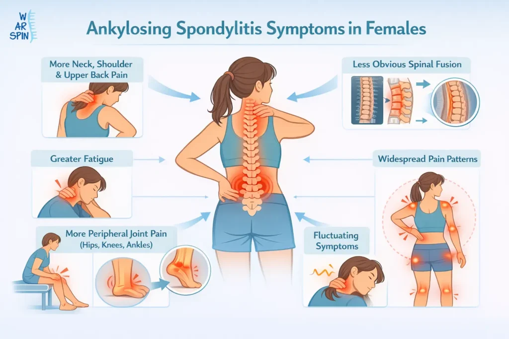 ankylosing spondylitis symptoms females​