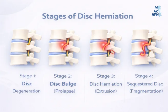 4 stages of disc herniation