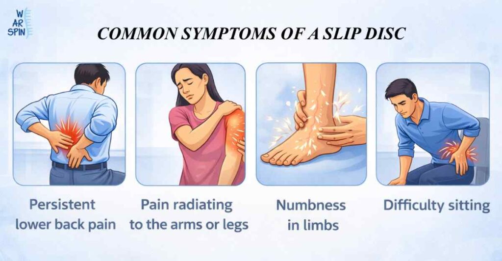 Common Symptoms of a Slip Disc