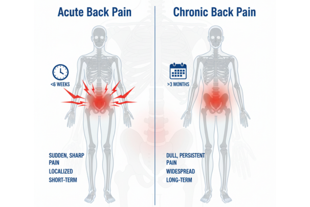 chronic back pain, vs acute back pain