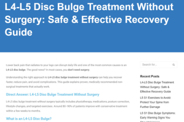 L4-L5 Disc Bulge Treatment Without Surgery: Safe & Effective Recovery Guide