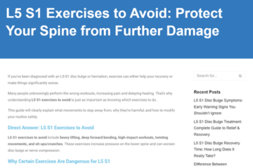 L5 S1 Exercises to Avoid: Protect Your Spine from Further Damage