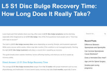 L5 S1 Disc Bulge Recovery Time: How Long Does It Really Take?
