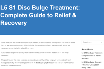 L5 S1 Disc Bulge Treatment: Complete Guide to Relief & Recovery